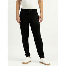United Colors of Benetton Solid Mid Rise Regular Fit Track Pants Black