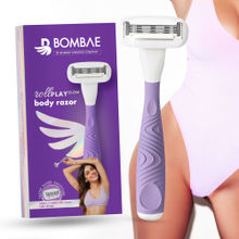Bombae Rollplay Glow Sensitive Body Razor For Women-2X Smoother Bikini & Underarm Hair Removal Razor