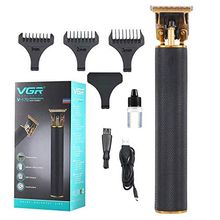 VGR Hair Clipper/Trimmer, 0Mm T-Blade Barber Hair Cutting, Usb Rechargeable Portable Trimmer, Black