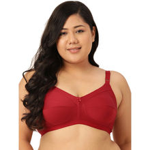 Leading Lady Woman Everyday 100% Cotton Non Padded Maroon Full Coverage Bra