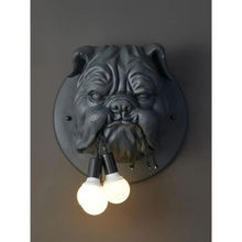 Smokey Cocktail Black Hash Dog Wall Sculpture Light
