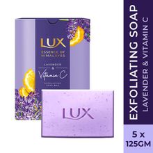 Lux Essence Of Himalayas Lavender & Vitamin C Exfoliating Soap - Pack Of 5
