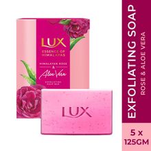 Lux Essence Of Himalayas Rose & Aloe Vera Exfoliating Soap - Pack Of 5