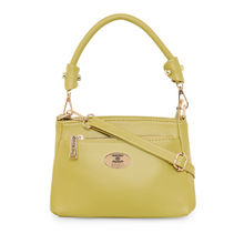ESBEDA Lemon Yellow Color Puller Solid Small Sling Bag For Women (S)