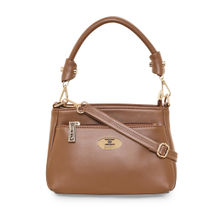 ESBEDA Brown Color Puller Solid Small Sling Bag For Women (S)
