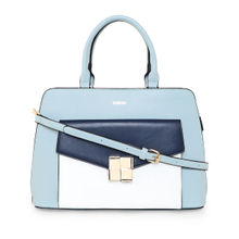 ESBEDA Light Blue Color Elegant Two Tone Lady Handbag For Women (M)