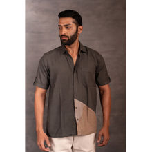 Thread Game Men Khadi Olive Collar Neck Shirt