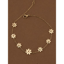 Palmonas Floral Finesse Anklet For Womens Waterproof And Anti-Tarnish