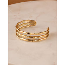 Palmonas Chunky Gold Ladder Cuff Bracelet For Womens - Waterproof And Anti-Tarnish