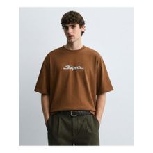 RHINO CULT Toyota Supra Classic Brown Oversized T Shirt