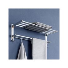 Plantex Heavy-Duty Stainless Steel Dual Folding Towel Rack Holder