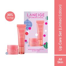 LANEIGE Lip Care Set (Grapefruit Lip Glowy Balm And Berry Lip Sleeping Mask)
