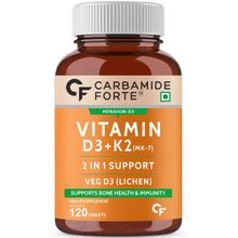 Carbamide Forte Vitamin D3 K2 - Mk7, Lichen Source With Vitamin K2 Mk7