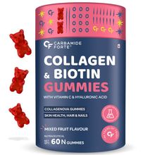 Carbamide Forte Collagen And Biotin Gummies With Vitamin C And Hyaluronic Acid - Mixed Fruit Flavour