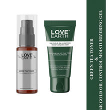 Love Earth Green Tea Toner + 24k Gold Oil Moisturizing Gel