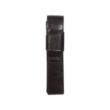 Sassora Genuine Leather Dark Brown Pen Holder Case - Set Of 1 (M)