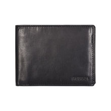 Sassora Genuine Leather Medium Size Black Rfid Protected Men Bifold Wallet (L)
