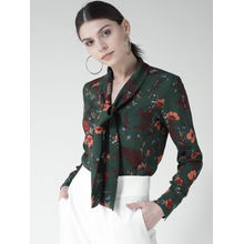 Twenty Dresses By Nykaa Fashion Bringing The Bow Back Floral Top - Multi-Color