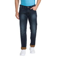Parx Slim Tapered Fit Solid Dark Blue Jeans