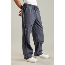 DOMIN8 Men Oversized Parachute Grey Trackpant