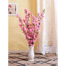 Fourwalls Artificial Cherry Blossom Flower Sticks for Home Decor (85cm Tall, Pack of 12, Light-Pink)