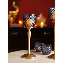 Pure Home + Living Blue Diamond Cut Hurricane