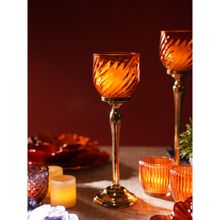 Pure Home + Living Orange Swirl Textured Hurricane