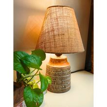 Akira Furnishings Whitewashed Mango Wood Lamp with Jute Shade