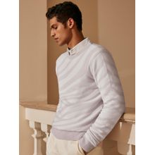 Andamen Off White Men's Full Sleeve Pullover Regular Fit Sweater