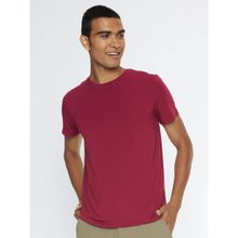 Smugglerz Inc. Men's Soft Stretch Round Neck T-shirt Brick Red