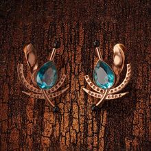 Suhani Pittie Golden Gale Blue Crystal Stud Earrings