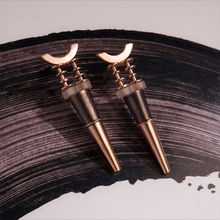 Suhani Pittie Edge of Darkness Black And Gold Plated Small Spike Earrings