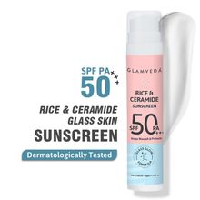 Glamveda Glass Skin Rice & Ceramide Invisible Sunscreen SPF 50 PA+++