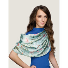 Waraq Nature Flair Sea Green Vegan Satin Stole