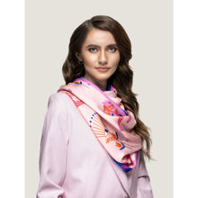 Waraq Pink Tiger Vegan Satin Stole