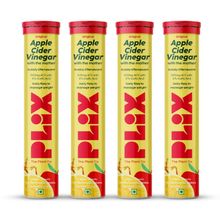Plix ACV Apple Cider Vinegar Effervescent Tablets For Weight Loss & Reduce Bloating - Lemon Masala