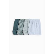 H&M Men Multi-Color 4-Pack Woven Boxer Shorts