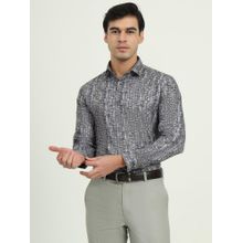 Greenfibre Blue and Grey Printed Party Wear Shirt