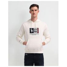 U.S. Polo Assn. Denim Co. Regular Fit Brand Appliqued Hoodie White