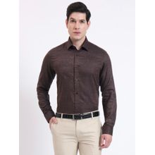 Wyre Brown Solid Party Wear Shirt