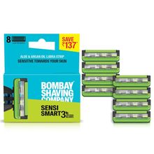 Bombay Shaving Company Sensi Smart 3 Cartridge - Pack Of 8