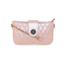 ESBEDA Pink Quilted with Chain Strap Sling Bag