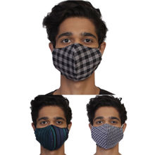 Anekaant Pack Of 3 Multicolor 3-Ply Reusable Woven Viscose Fabric Fashion Mask