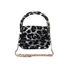 Odette Black Animal Print Handle Sling Bag