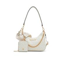 Aldo Annaendra Womens White Shoulder Bag with Pouch (Set of 2) (M)