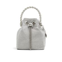 Aldo Pascale Womens Silver Bucket Bag (M)