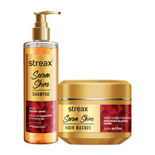 Streax Serum Shine Shampoo and Hair Mask Combo for Frizzy & Dry Hair