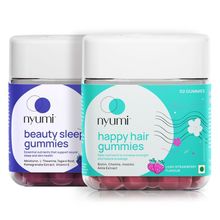 Nyumi Daily Essential Gummies for Strong Hair, Deep & Uninterrupted Sleep - Biotin & Melatonin