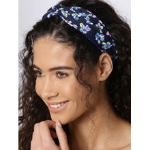 Blueberry Multi Colour Floral Print Knoted Hair Band