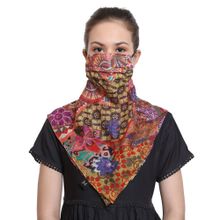 Anekaant 3-Ply Reusable Multicolor Cotton Printed Scarf Style Fashion Mask